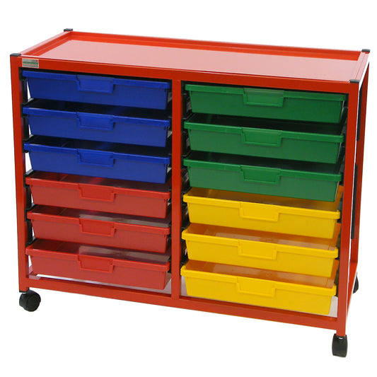 Double Column 6 Level A4 Classroom Trolley