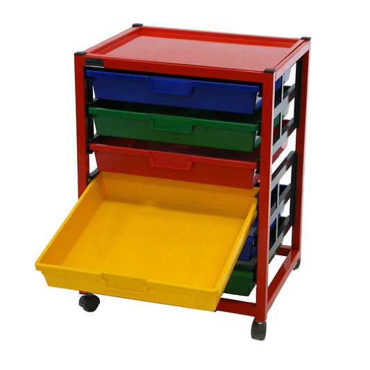 Single Column 6 Level A4 Classroom Trolley